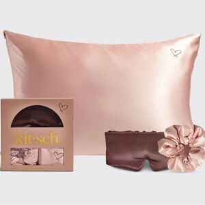 NWT Kitsch Satin Sleep Set in Chocolate and Blush